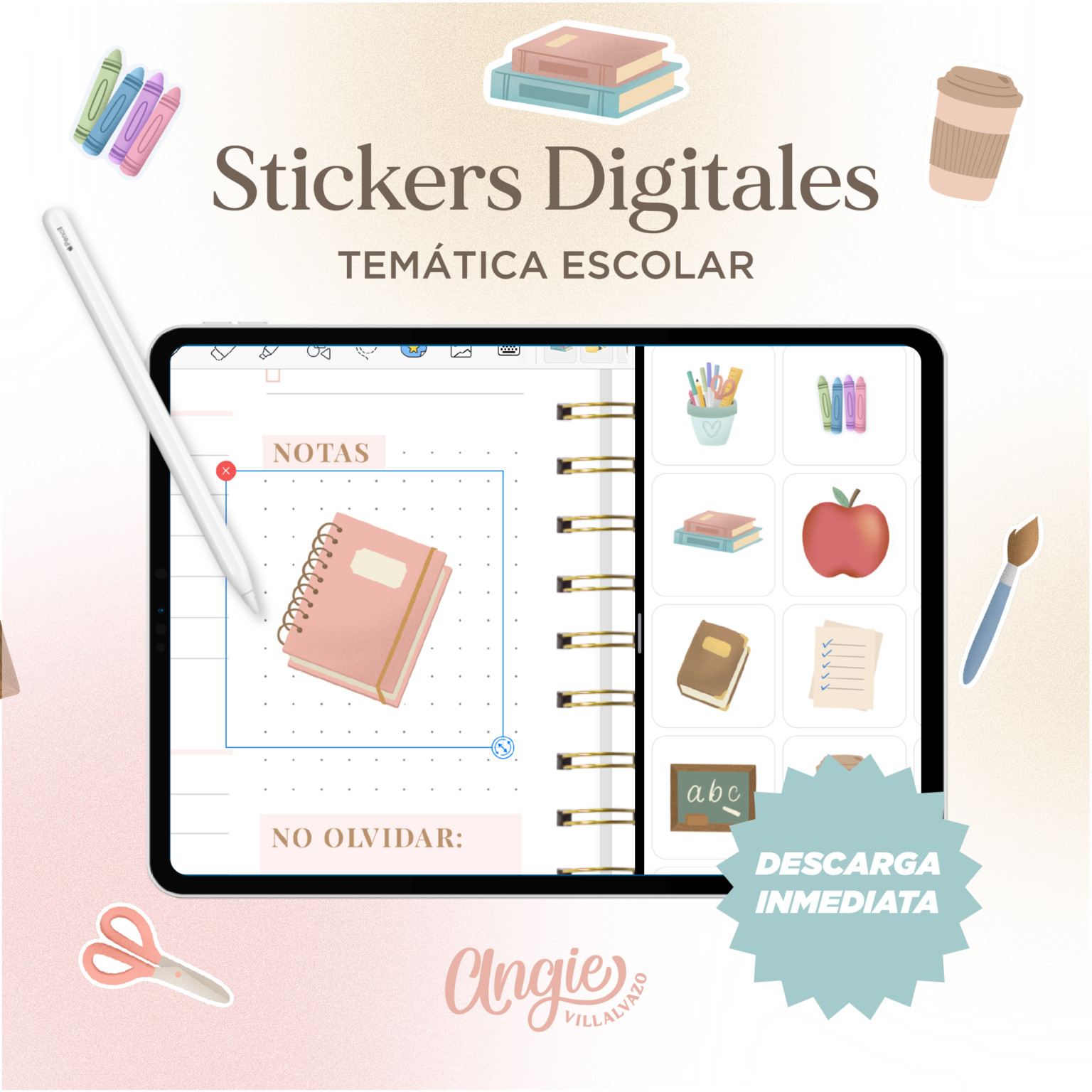 Sticker Escolar Stickers digitales – Temática escolar