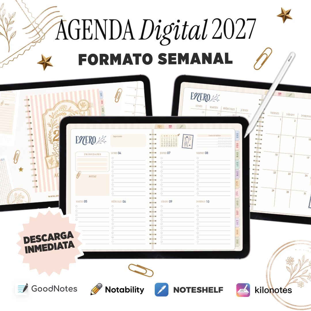 AGENDA DIGITAL 2027 SEMANAL (HORIZONTAL): imagen 1